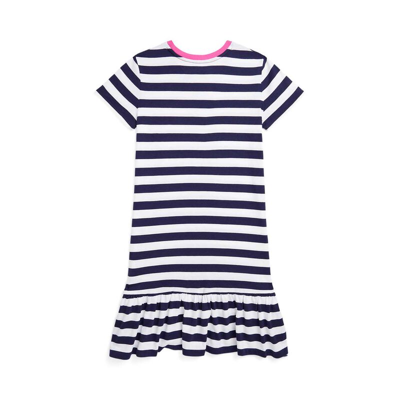 Ralph Lauren Striped Polo Bear Cotton Jersey Dress image number 1